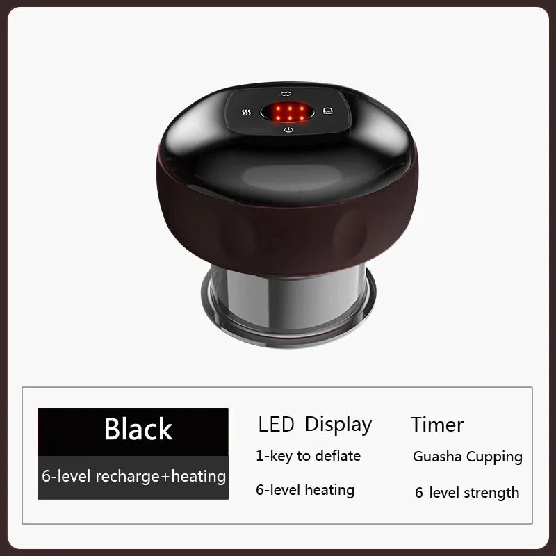 Body Cupping Scraping Massager Smart Electric Vacuum Cupping Heating Suction Cup Device for Body Back Neck Arm Massger
