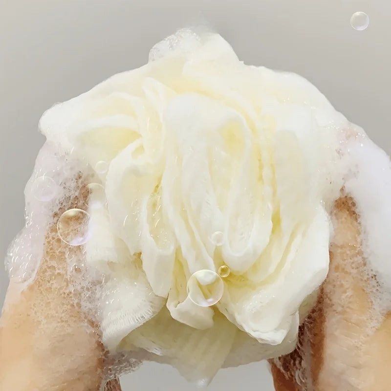 1 Piece of Soft Loofah Sponge Bath Ball -2-In-1 Soap Dispenser and Body Scrub, Exfoliating Shower Ball for Men and Women