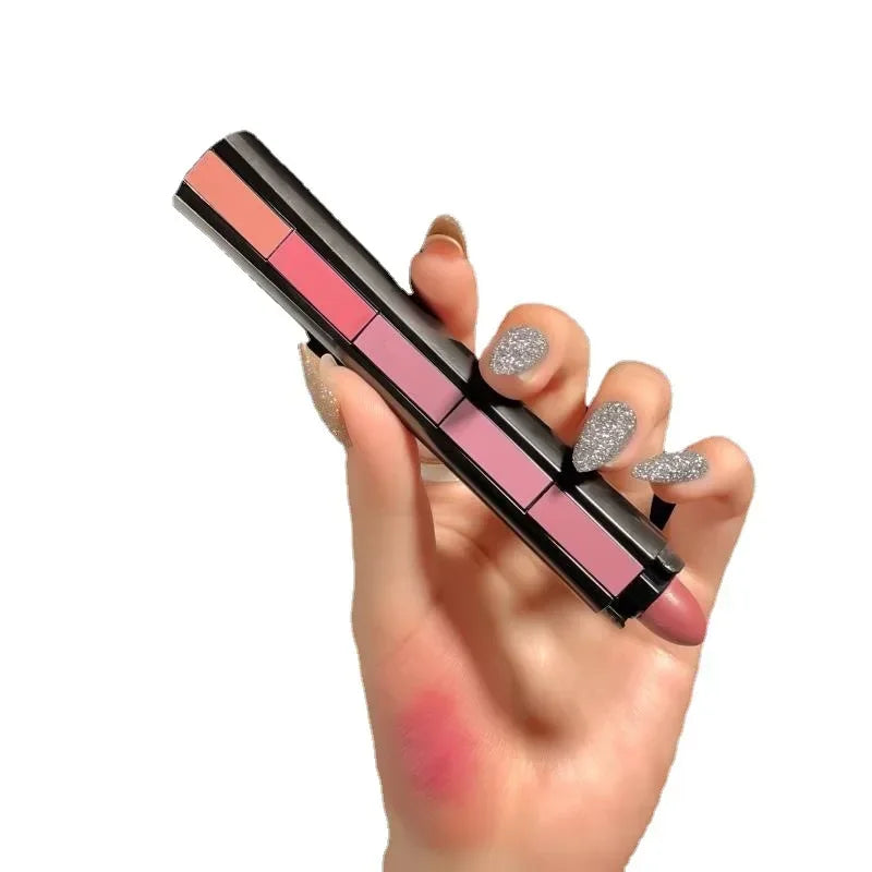 5 in 1 Lipstick Matte Waterproof Lip Gloss Colorfast Lipsticks Lip Gloss Cosmetics Moisturizing Professional Lip Makeup Gift