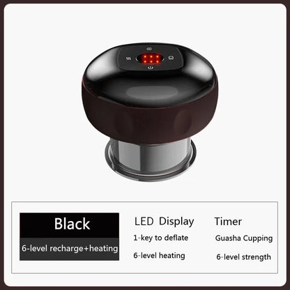 Body Cupping Scraping Massager Smart Electric Vacuum Cupping Heating Suction Cup Device for Body Back Neck Arm Massger