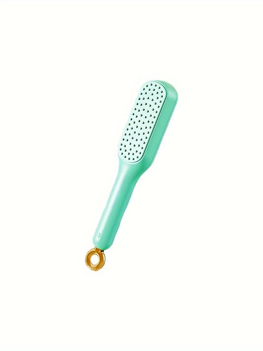 1Pc Self-Cleaning Hair Comb anti Static Retractable One-Pull Massage Brush Rotating Lifting Hairbrush Safety Airbag Combs Barber