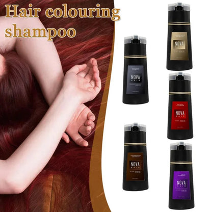 Nova Natural Moisturizing Hair Dye Fluffy Oil Control Smooth Shampoo 3 in 1 Effective Coverage White Hair Dye Hair Care Products