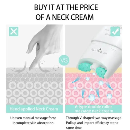 Neck Wrinkle Cream Neck Massage Roller Applicator Whitening Firming Moisturizing Fade Lines Rejuvenation Chin Neck Care Products